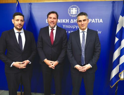 Αθήνα, 27 Απριλίου 2026 – Συνάντηση Υπουργού Υποδομών και Μεταφορών Χρίστου Δήμα και Αναπληρωτή Υπουργού Υποδομών και Μεταφορών Κωνσταντίνου Κυρανάκη με Ισπανό Υπουργό Μεταφορών και Βιώσιμης Κινητικότητας Oscar Puente